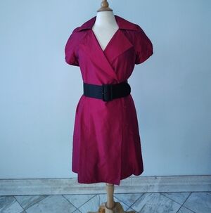 Kay Unger Silk Burgundy Dress